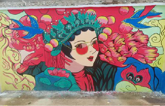 镇巴墙体彩绘-网红墙