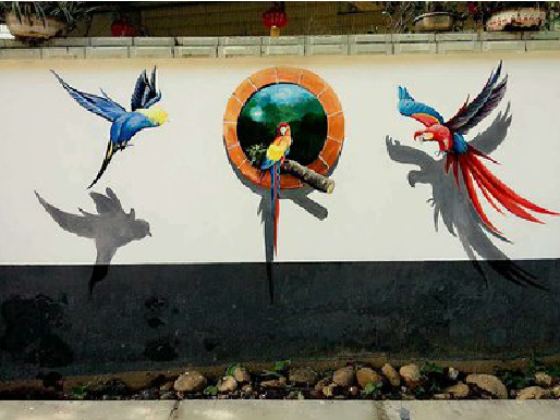 镇巴视觉错位-3D墙绘设计