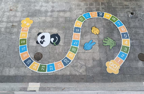 镇巴地面游戏彩绘