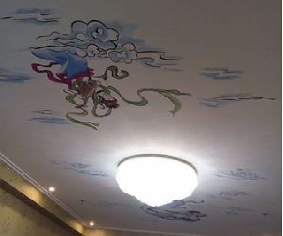 镇巴如何快速绘制天花板上的手绘墙？