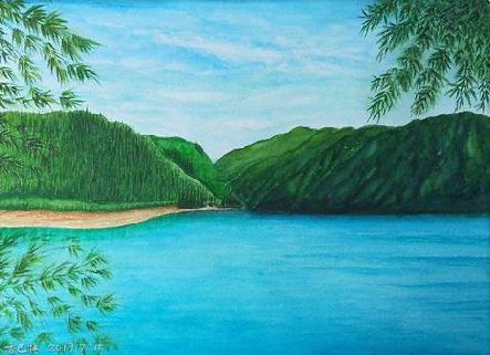 镇巴在墙绘中，如何绘画绿水青山？