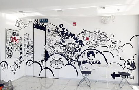 镇巴手绘墙并非传统涂鸦。