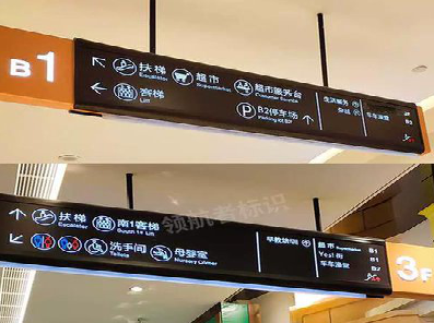 镇巴如何通过商场标识牌引导客流分布？